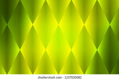 Light Green, Yellow vector cover in polygonal style. Rectangles on abstract background with colorful gradient. The template can be used as a background.