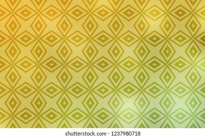 Light Green, Yellow vector cover in polygonal style. Glitter abstract illustration with rectangular shapes. Modern template for your landing page.