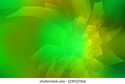 Light Green, Yellow vector cover with set of hexagons. Illustration of colored hexagons on white surface. Pattern can be used for landing pages.