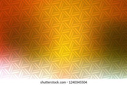 Light Green, Yellow vector cover with polygonal style. Triangles on abstract background with colorful gradient. Smart design for your business advert.