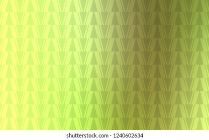 Light Green, Yellow vector cover with polygonal style. Glitter abstract illustration with triangular shapes. Smart design for your adverts.