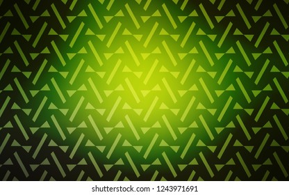 Light Green, Yellow vector cover with polygonal style. Decorative design in abstract style with triangles. Pattern for commercials.