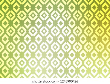 Light Green, Yellow vector cover in polygonal style. Beautiful illustration with rectangles and squares. Pattern for busines ad, booklets, leaflets