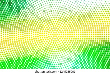 Light Green, Yellow vector cover in polygonal style. Illustration with set of colorful rectangles. Pattern for busines ad, booklets, leaflets