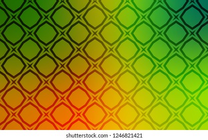 Light Green, Yellow vector cover with small and big stars. Modern geometrical abstract illustration with stars. Pattern for wrapping gifts.