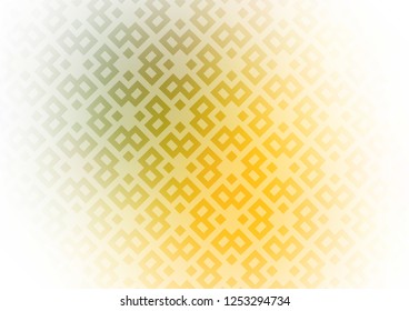 Light Green, Yellow vector cover in polygonal style. Beautiful illustration with rectangles and squares. The template can be used as a background.