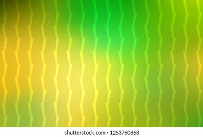 Light Green, Yellow vector cover with stright stripes. Decorative shining illustration with lines on abstract template. Template for your beautiful backgrounds.