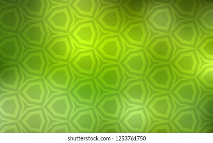 Light Green, Yellow vector cover with set of hexagons. Abstract illustration with colorful hexagons. Design for your business advert.