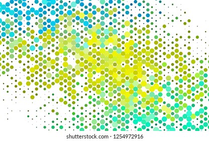 Light Green, Yellow vector cover with circles. Illustration with set of shining colorful abstract circles. Design for business adverts.