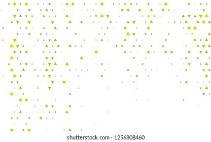 Light Green, Yellow vector cover in polygonal style. Beautiful illustration with triangles in nature style. Modern template for your landing page.