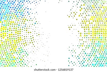 Light Green, Yellow vector cover in polygonal style. Glitter abstract illustration with triangular shapes. Pattern for busines ad, booklets, leaflets