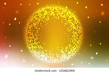 Light Green, Yellow vector cover with spots. Beautiful colored illustration with blurred circles in nature style. Pattern for textures of wallpapers.