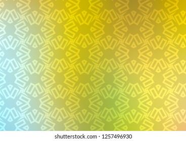 Light Green, Yellow vector cover in triangles, cubes. Abstract illustration with colorful lines, cubes. Template for wallpapers.