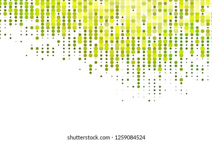 Light Green, Yellow vector cover with spots. Modern abstract illustration with colorful water drops. Pattern for beautiful websites.