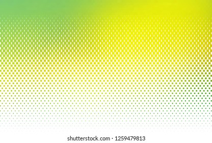 Light Green, Yellow vector cover in polygonal style. Modern abstract illustration with colorful rectangles. Pattern can be used for websites.
