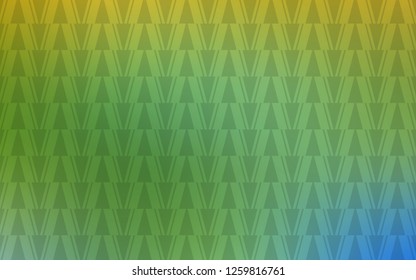 Light Green, Yellow vector cover with polygonal style. Modern abstract illustration with colorful triangles. Pattern for booklets, leaflets