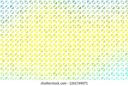 Light Green, Yellow vector cover in polygonal style. Glitter abstract illustration with triangular shapes. Pattern for busines ad, booklets, leaflets