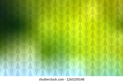 Light Green, Yellow vector cover with polygonal style. Abstract gradient illustration with triangles, lines. Pattern for booklets, leaflets