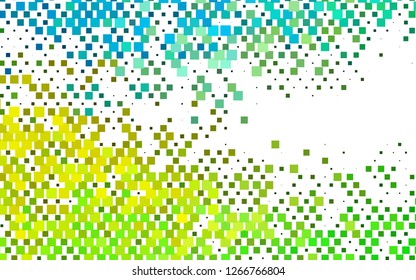 Light Green, Yellow vector cover in polygonal style. Modern abstract illustration with colorful rectangles. Smart design for your business advert.
