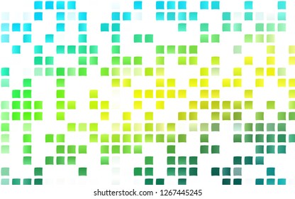 Light Green, Yellow vector cover in polygonal style. Beautiful illustration with rectangles and squares. The template can be used as a background.
