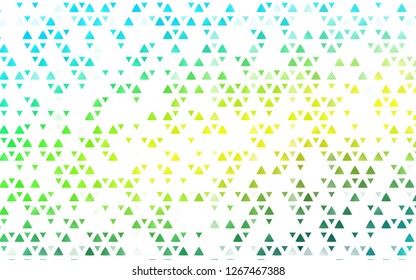 Light Green, Yellow vector cover in polygonal style. Triangles on abstract background with colorful gradient. Pattern for busines ad, booklets, leaflets