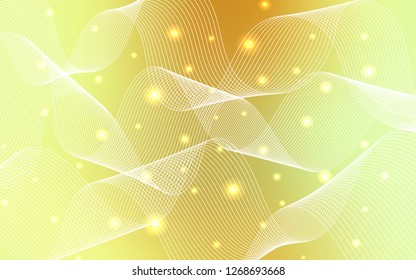 Light Green, Yellow vector cover with happy holiday ribbons. Confetti on blurred abstract background with colorful gradient. Beautiful design for your business advert of anniversary.