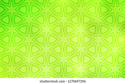 Light Green, Yellow vector cover with small and big stars. Stars on blurred abstract background with gradient. Pattern for websites, landing pages.