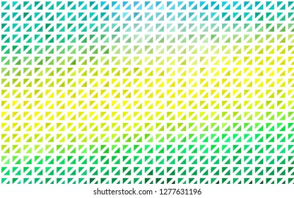Light Green, Yellow vector cover in polygonal style. Glitter abstract illustration with triangular shapes. Best design for your ad, poster, banner.