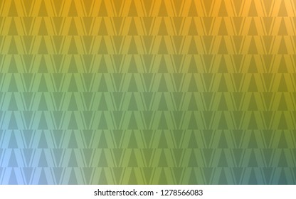 Light Green, Yellow vector cover with polygonal style. Beautiful illustration with triangles in nature style. Pattern for websites.
