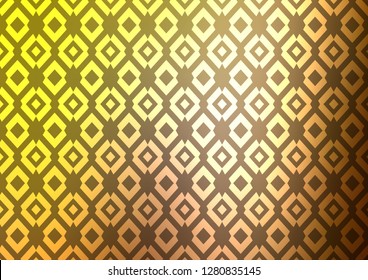 Light Green, Yellow vector cover in polygonal style. Decorative design in abstract style with rectangles. Pattern can be used for websites.