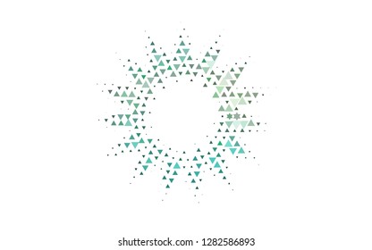 Light Green, Yellow vector cover in polygonal style. Decorative design in abstract style with triangles. Template for wallpapers.