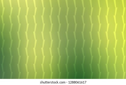 Light Green, Yellow vector cover with stright stripes. Glitter abstract illustration with colored sticks. Pattern for your busines websites.
