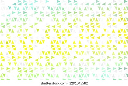 Light Green, Yellow vector cover in polygonal style. Decorative design in abstract style with triangles. Smart design for your business advert.
