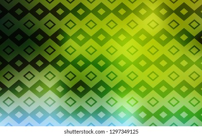 Light Green, Yellow vector cover in polygonal style. Glitter abstract illustration with rectangular shapes. Best design for your ad, poster, banner.