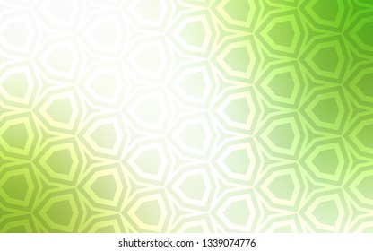 Light Green, Yellow vector cover with set of hexagons. Colorful hexagons on blur backdrop. New template for your brand book.