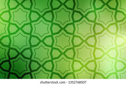 Light Green, Yellow vector cover with small and big stars. Blurred decorative design in simple style with stars. Best design for your ad, poster, banner.
