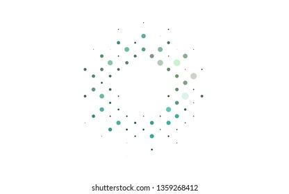 Light Green, Yellow vector cover with spots. Illustration with set of shining colorful abstract circles. Template for your brand book.