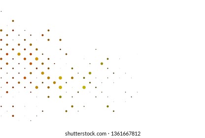 Light Green, Yellow vector cover with spots. Beautiful colored illustration with blurred circles in nature style. Design for posters, banners.