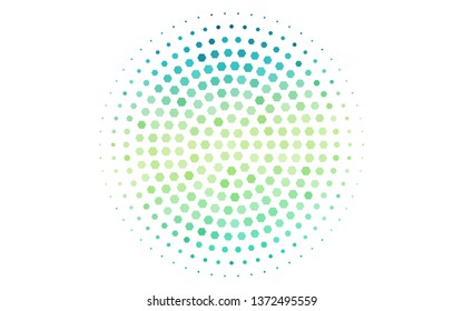 Light Green, Yellow vector cover with set of hexagons. Colorful hexagons on white backdrop. Pattern can be used for landing pages.