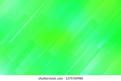 Light Green, Yellow vector cover with stright stripes. Lines on blurred abstract background with gradient. The pattern for ad, booklets, leaflets.
