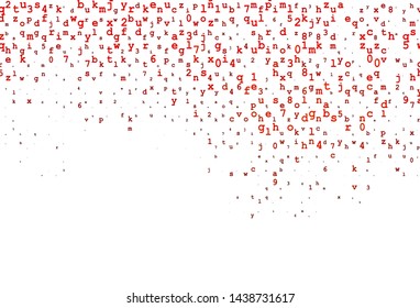 Light Green, Yellow vector cover with english symbols. Abstract illustration with colored latin alphabet. The pattern can be used for ad, booklets, leaflets of education.