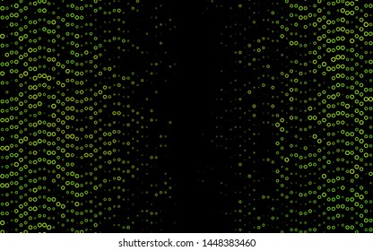 Light Green, Yellow vector cover with spots. Blurred decorative design in abstract style with bubbles. Pattern for ads, leaflets.