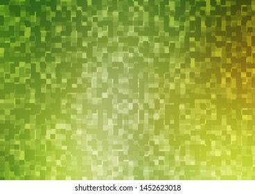 Light Green, Yellow vector cover in polygonal style. Modern abstract illustration with colorful rectangles. Best design for your ad, poster, banner.