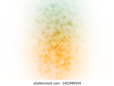 Light Green, Yellow vector cover in polygonal style. Decorative design in abstract style with rectangles. The template can be used as a background.