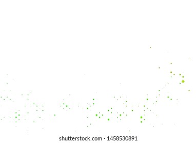 Light Green, Yellow vector cover with small and big stars. Stars on blurred abstract background with gradient. Best design for your ad, poster, banner.