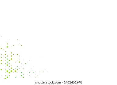Light Green, Yellow vector cover with small and big stars. Modern geometrical abstract illustration with stars. The template can be used as a background.