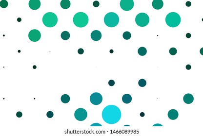 Light Green, Yellow vector cover with spots. Blurred decorative design in abstract style with bubbles. Design for posters, banners.