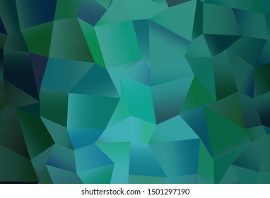Light Green, Yellow vector cover with polygonal style. Modern abstract illustration with colorful rectangles. Background for cell phones.