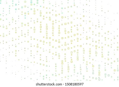 Light Green, Yellow vector cover with polygonal style. Decorative design in abstract style with rectangles. Modern template for your promotion.