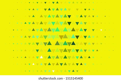Light Green, Yellow vector cover in polygonal style. Abstract gradient illustration with triangles. Pattern can be used for websites.